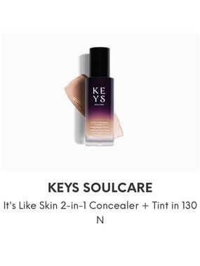 Keys Soulcare It’s like Skin 2 in 1 Concealer and Tint in 130N Light Neutral NEW